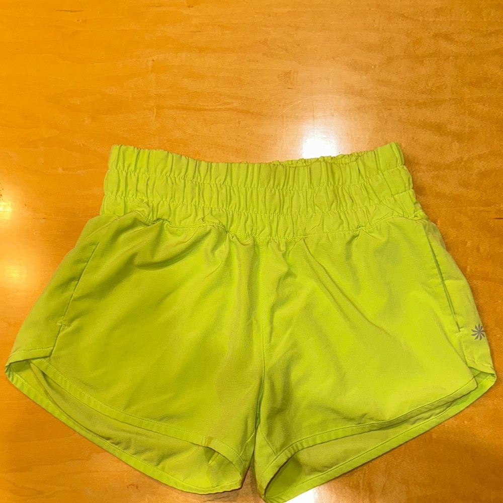 Girls Athleta Bright Green Athletic Shorts